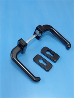 Гарнитур нажимной раздельный с накладками , коричневый  (штифт 140 мм) 0156.08