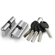 Punto  A200/90 mm (40+10+40), матовый никель 5 кл Цилиндровый механизм ключ/ключ